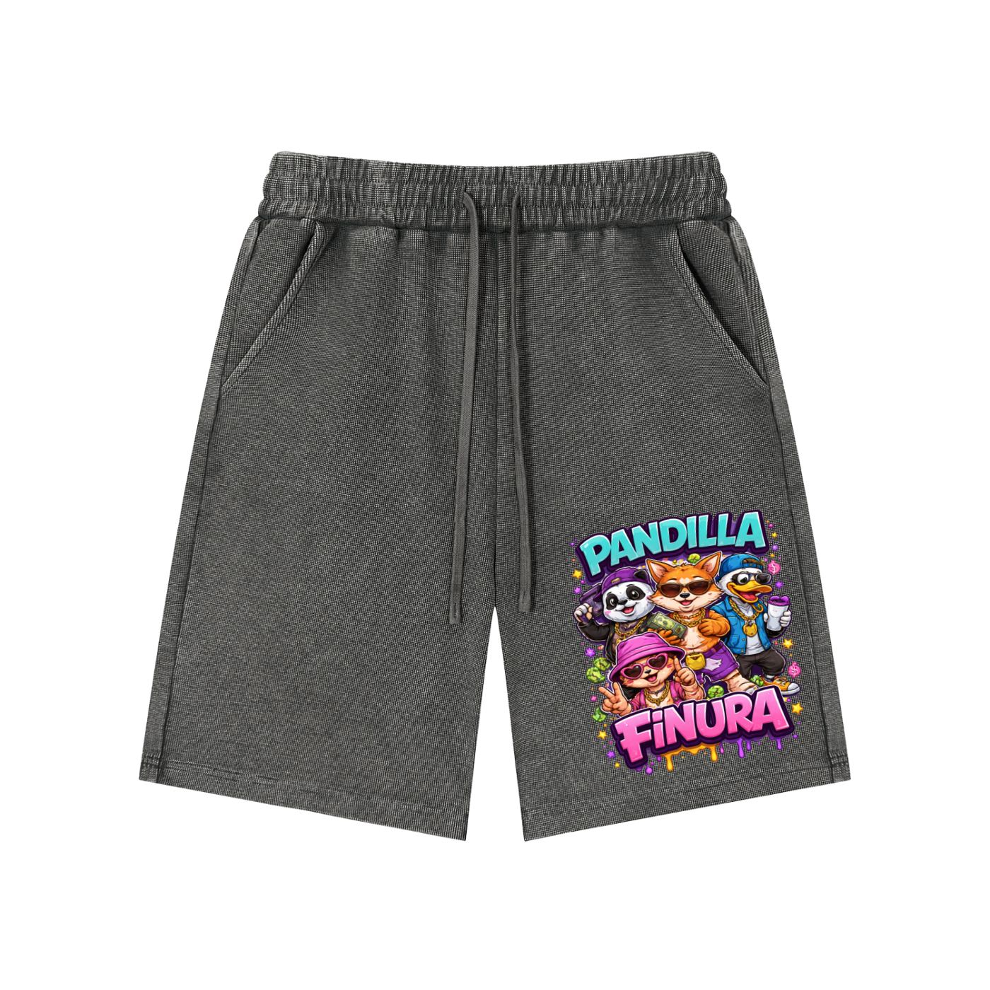 Mineral Wash Waffle Knit Shorts