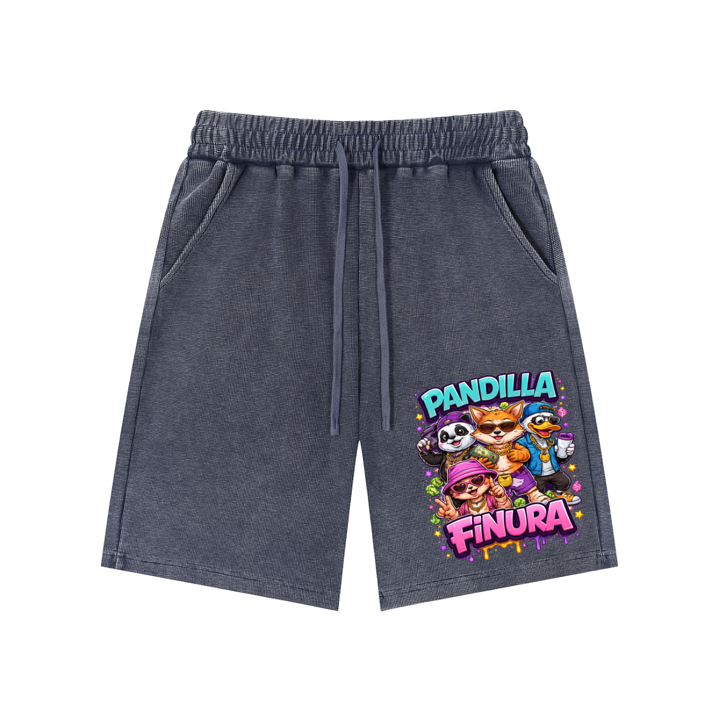 Mineral Wash Waffle Knit Shorts