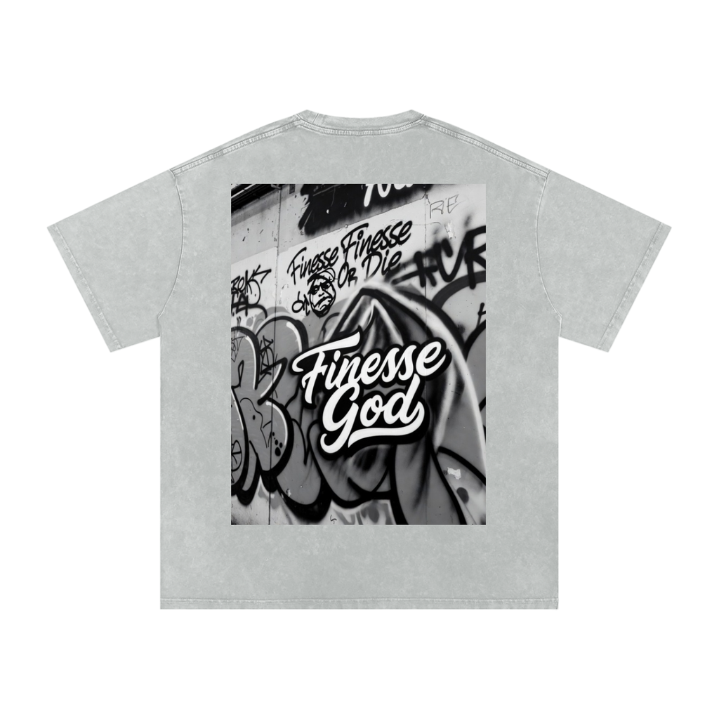 Snow Washed Oversized Cotton T-Shirt
