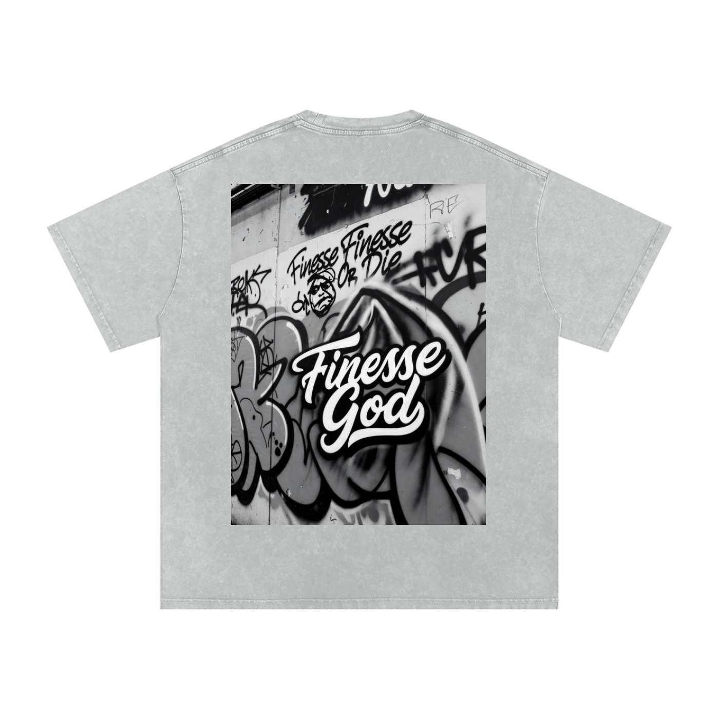 Snow Washed Oversized Cotton T-Shirt
