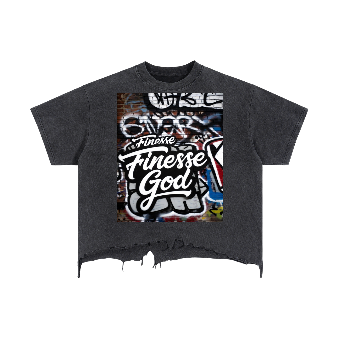 FG-Vintage Wash Boxy Distressed Hem T-Shirt