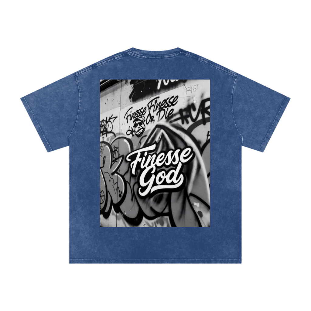 Snow Washed Oversized Cotton T-Shirt