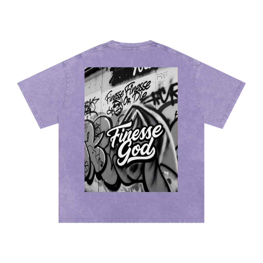 Snow Washed Oversized Cotton T-Shirt