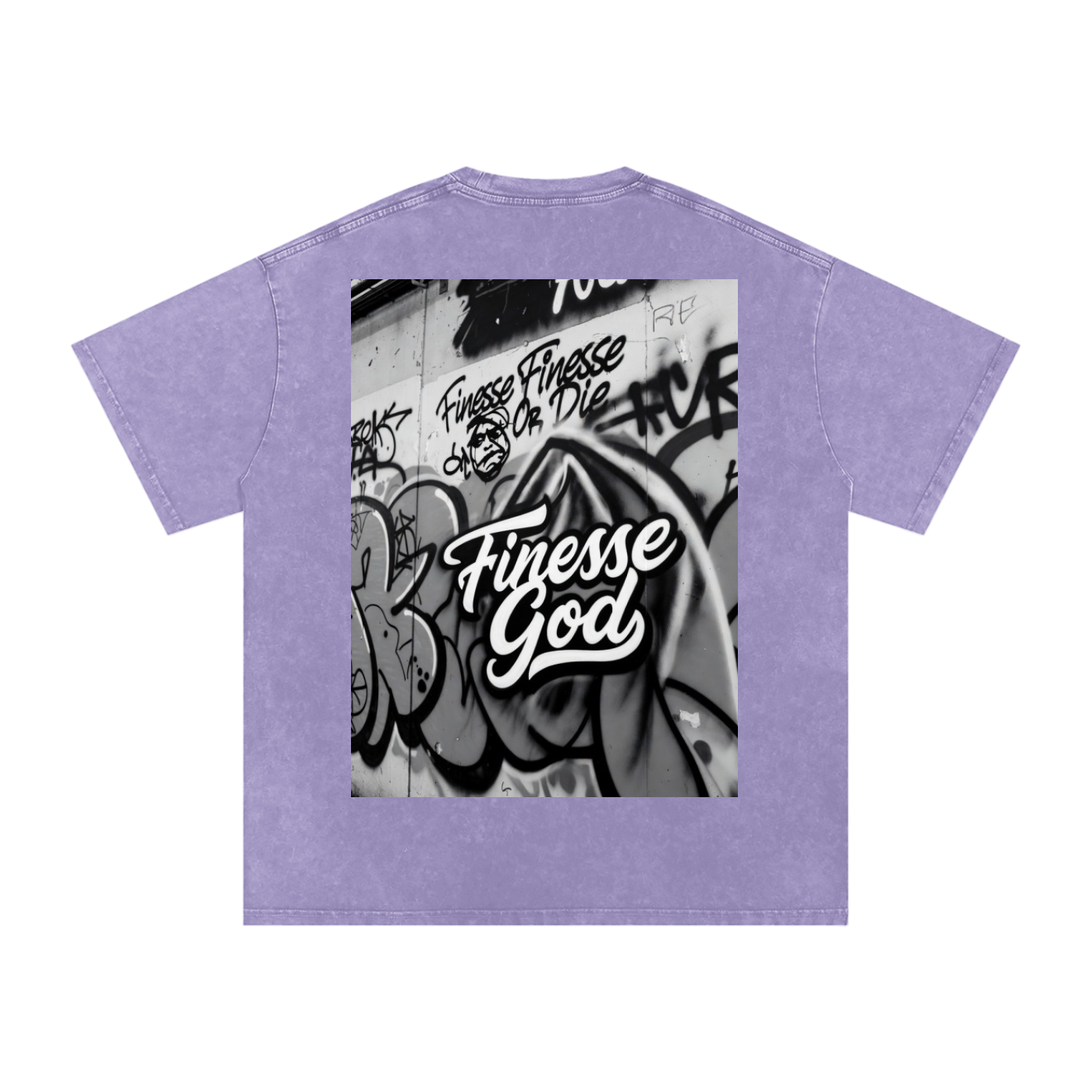 Snow Washed Oversized Cotton T-Shirt