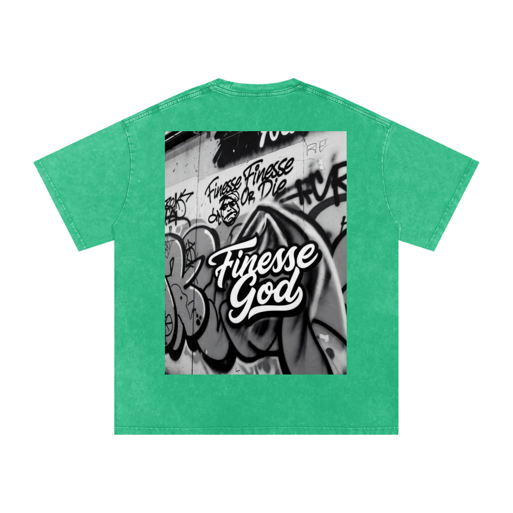 Snow Washed Oversized Cotton T-Shirt