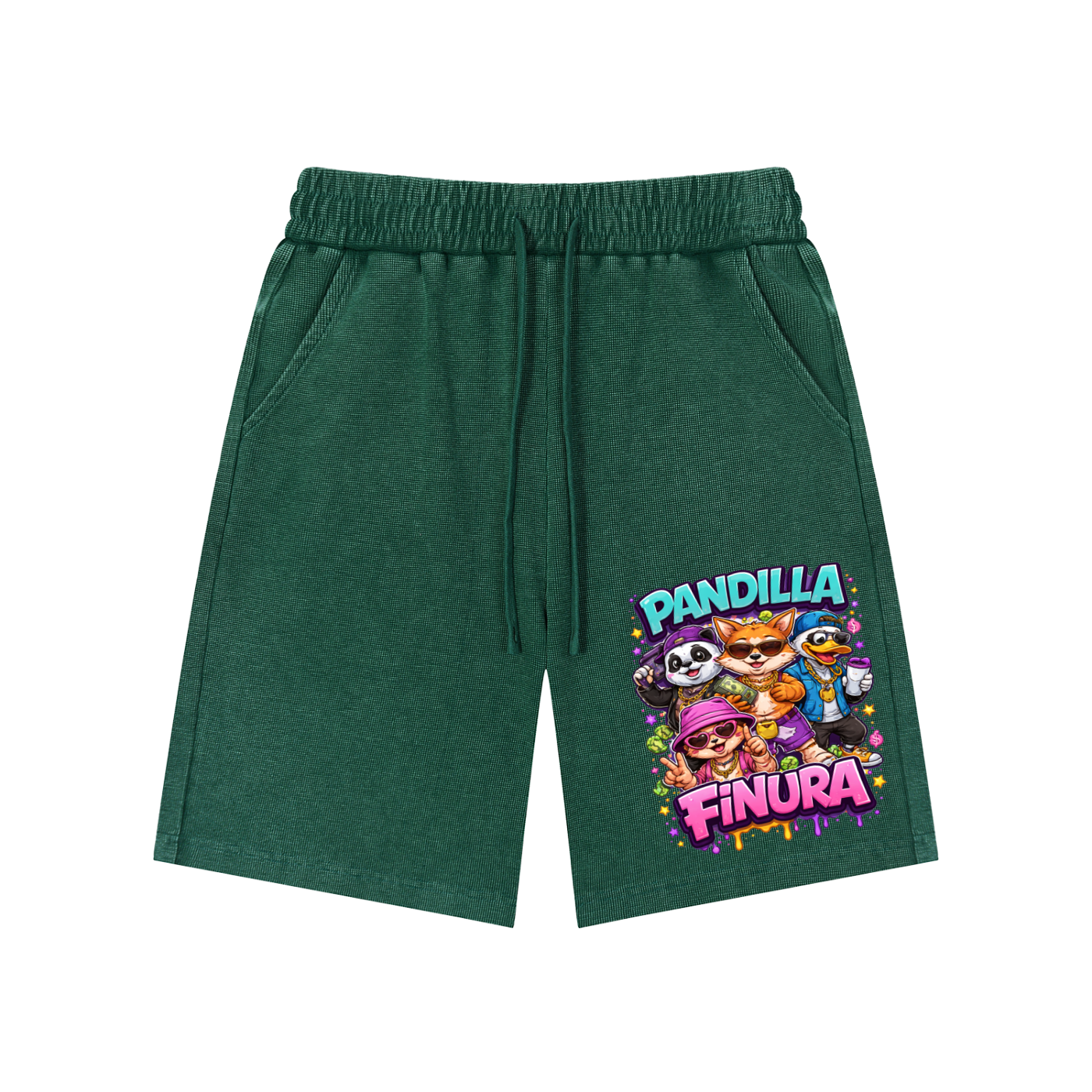 Mineral Wash Waffle Knit Shorts