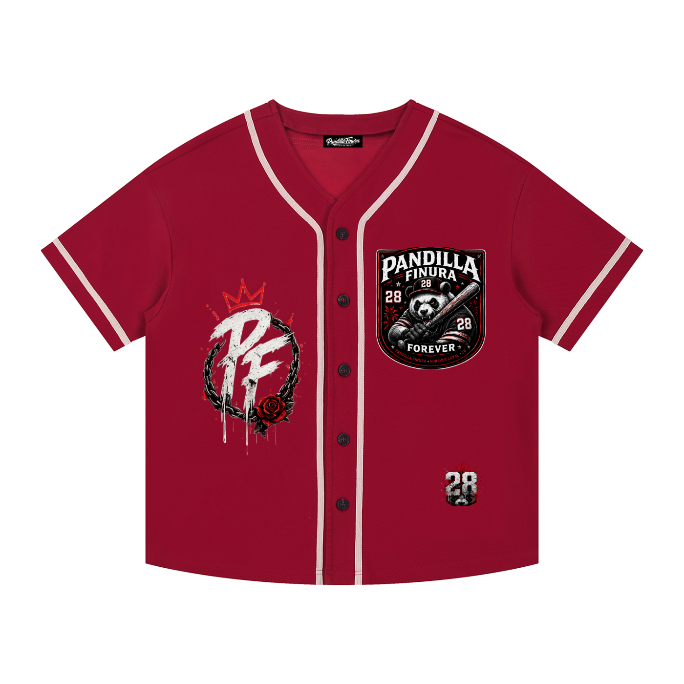 Contrast Piped Button-Up Jersey