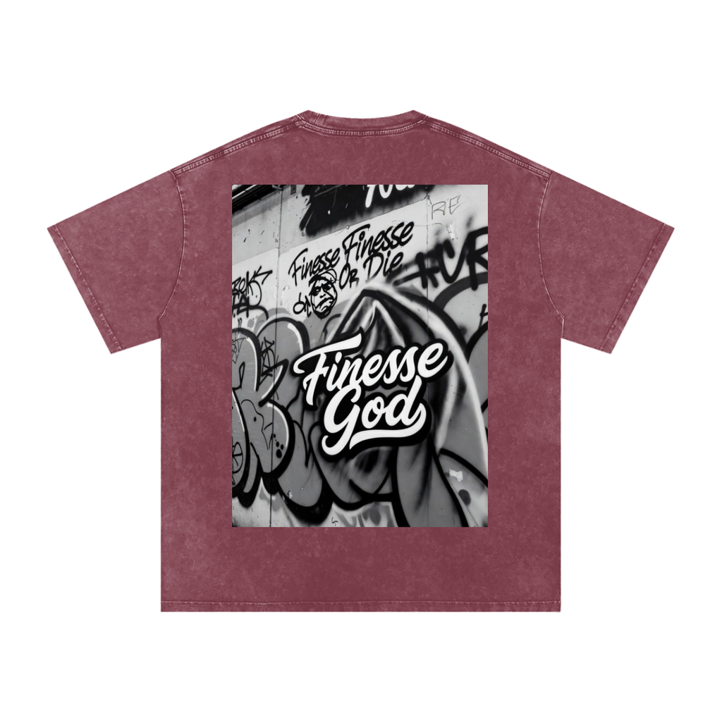 Snow Washed Oversized Cotton T-Shirt