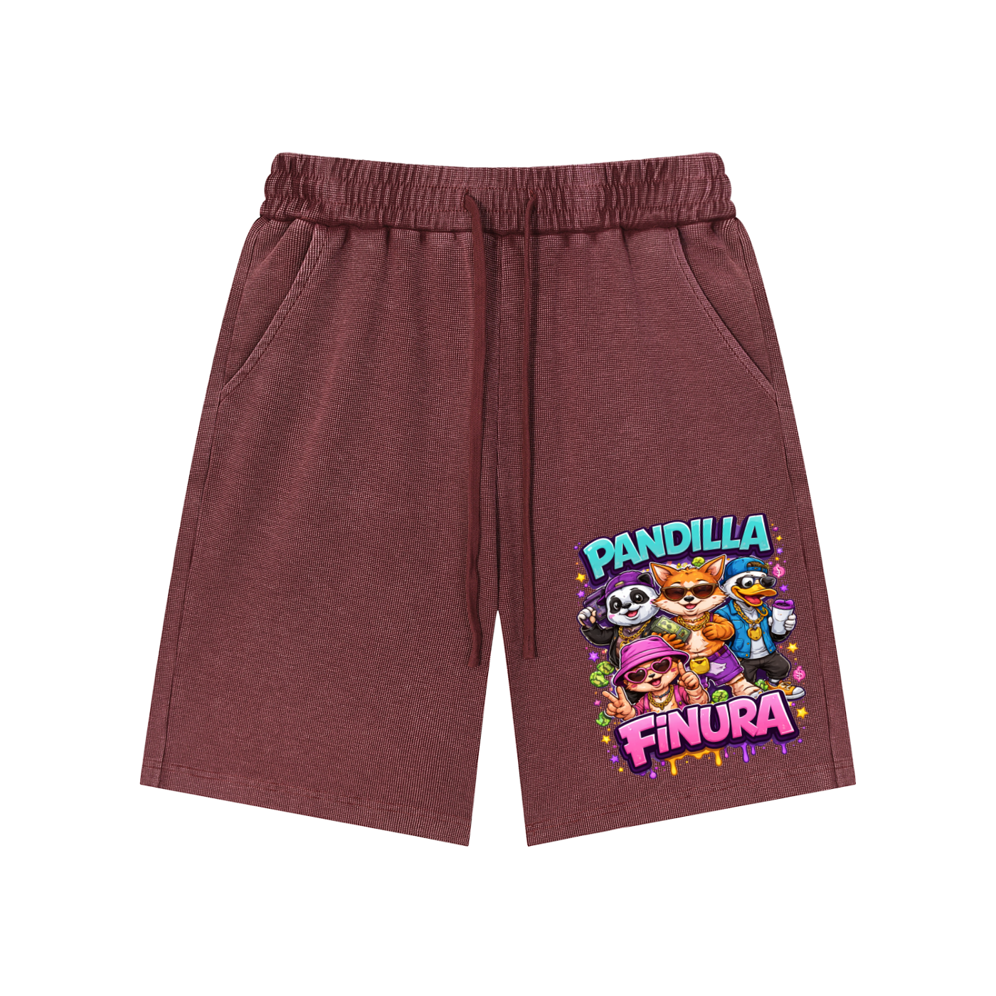 Mineral Wash Waffle Knit Shorts