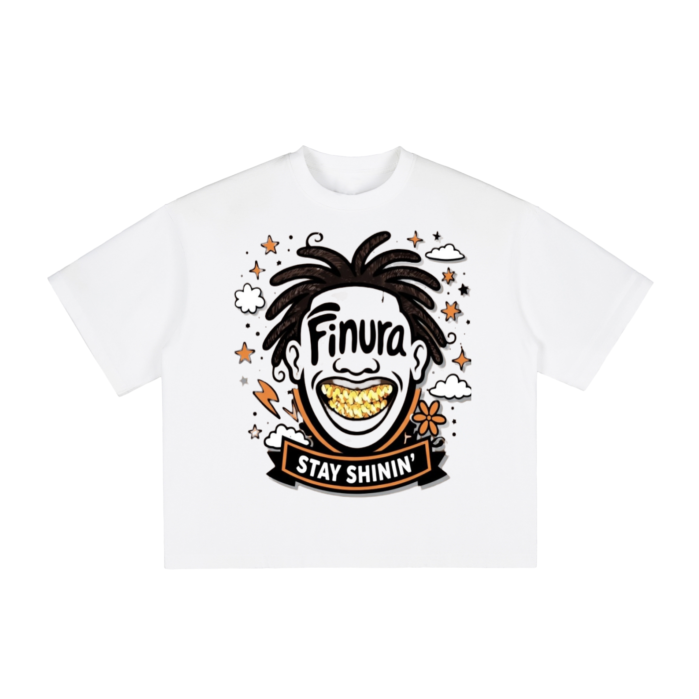 Finura Stay Shinin’ Vintage Washed Boxy T-Shirt