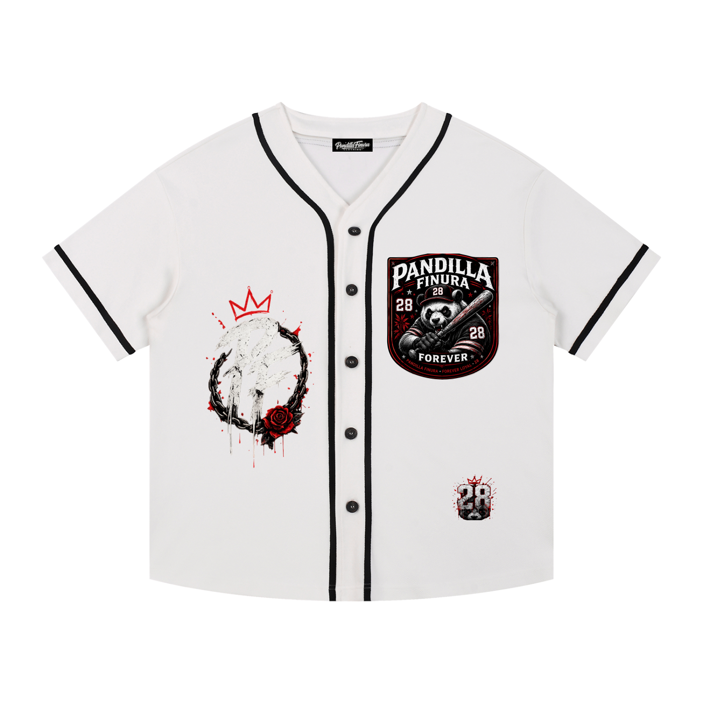 Contrast Piped Button-Up Jersey