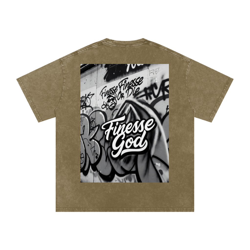 Snow Washed Oversized Cotton T-Shirt