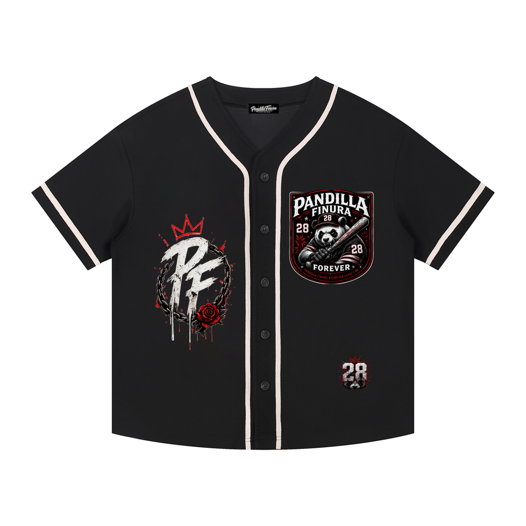 Contrast Piped Button-Up Jersey