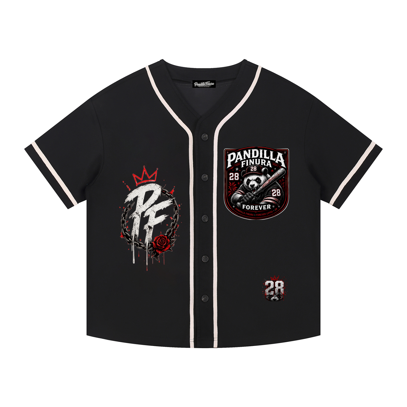 Contrast Piped Button-Up Jersey