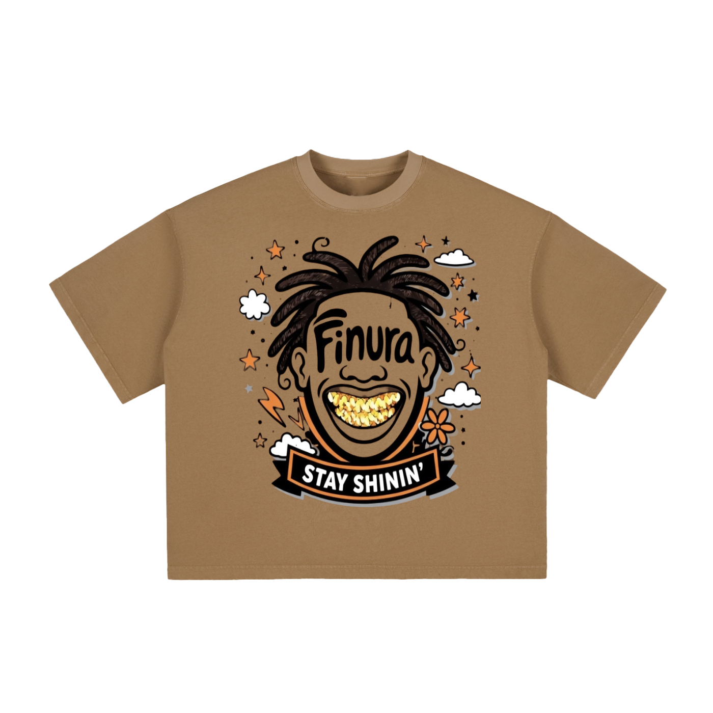 Finura Stay Shinin’ Vintage Washed Boxy T-Shirt