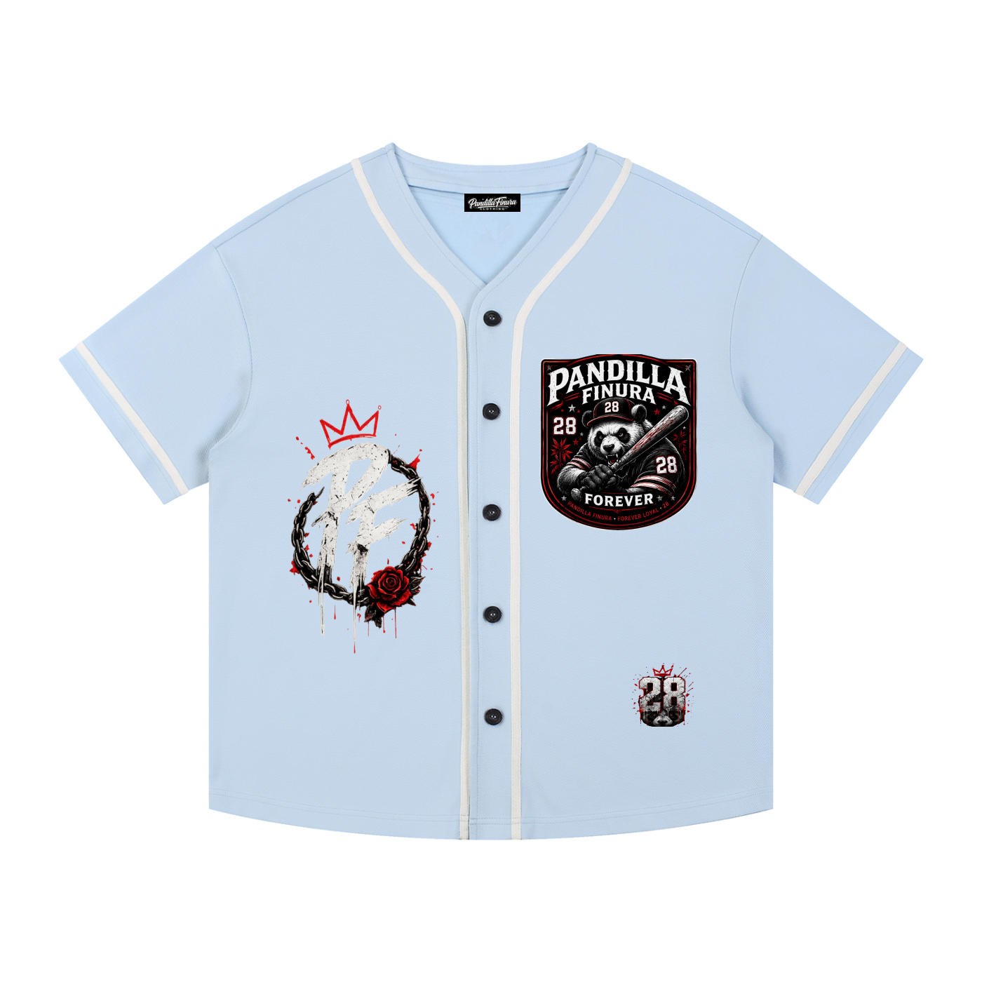 Contrast Piped Button-Up Jersey