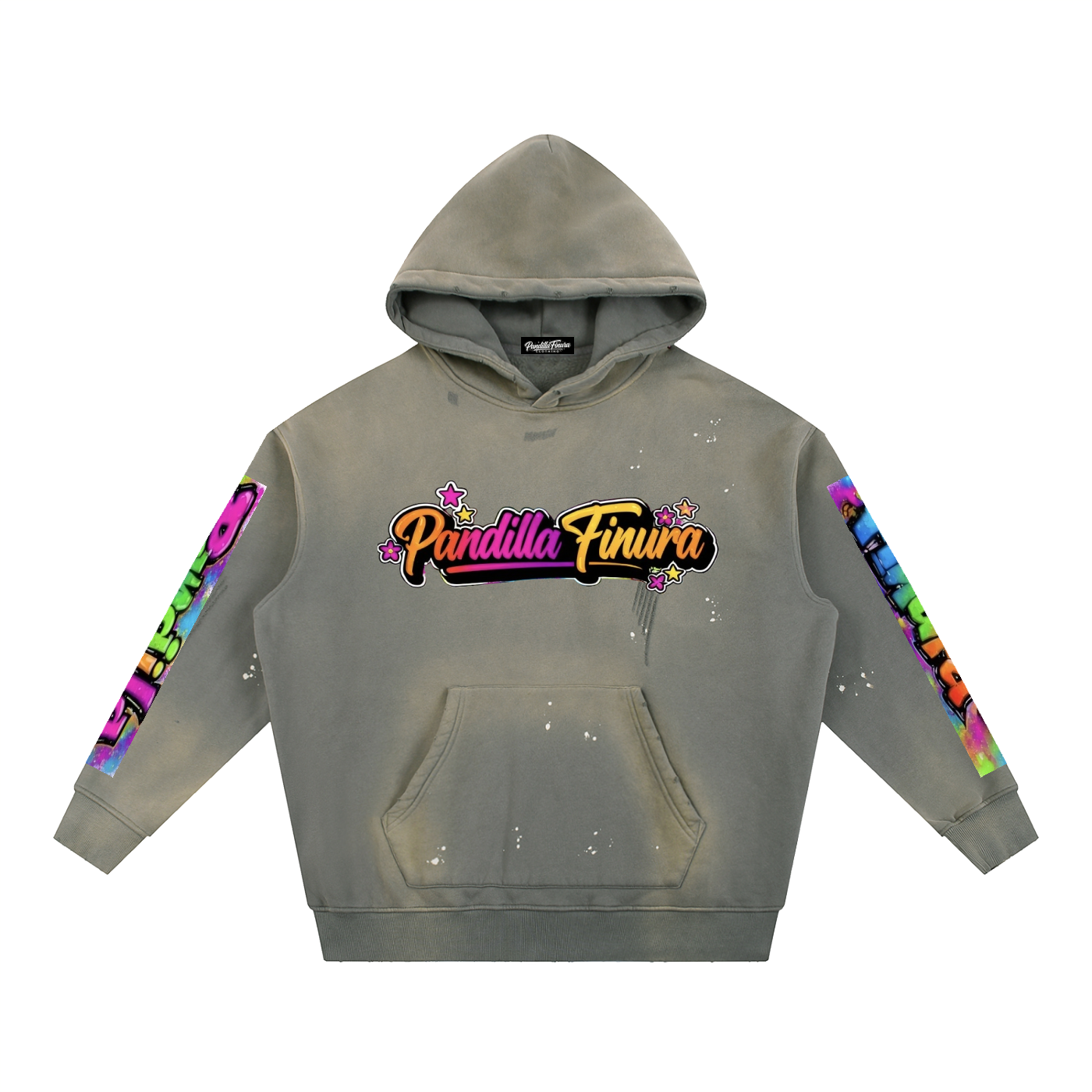 Vintage Washed Frayed Fleece Hoodie