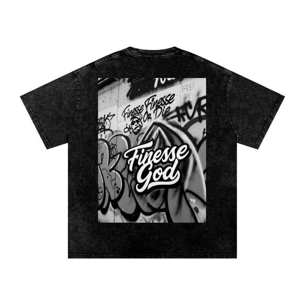 Snow Washed Oversized Cotton T-Shirt
