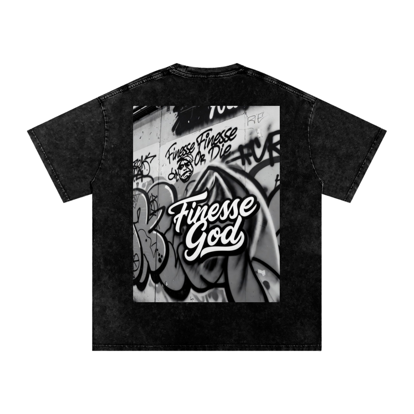 Snow Washed Oversized Cotton T-Shirt