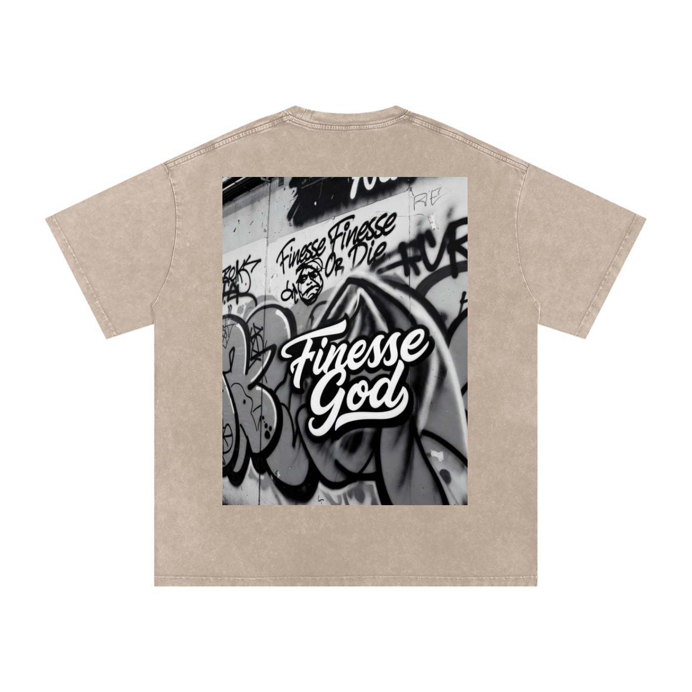 Snow Washed Oversized Cotton T-Shirt