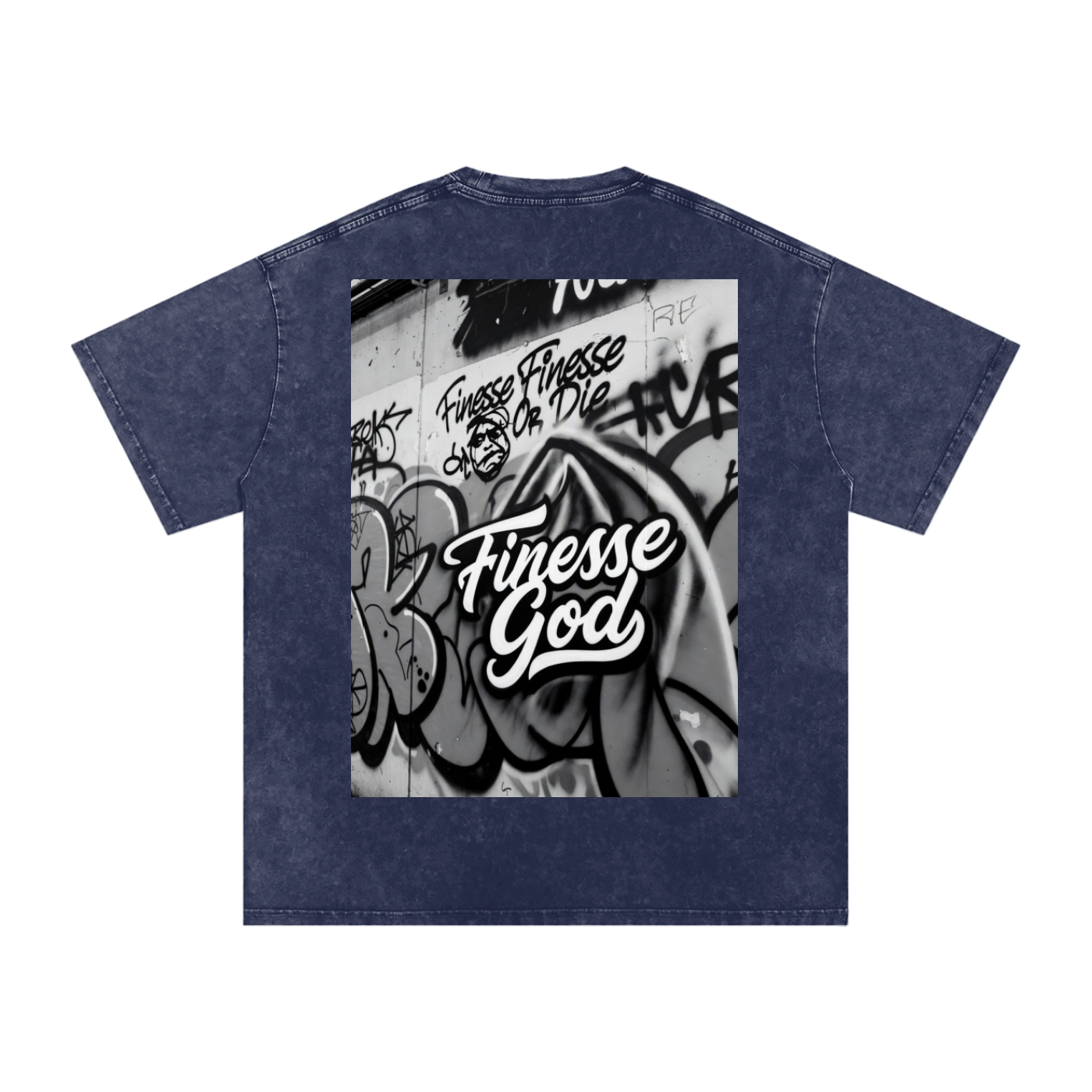 Snow Washed Oversized Cotton T-Shirt