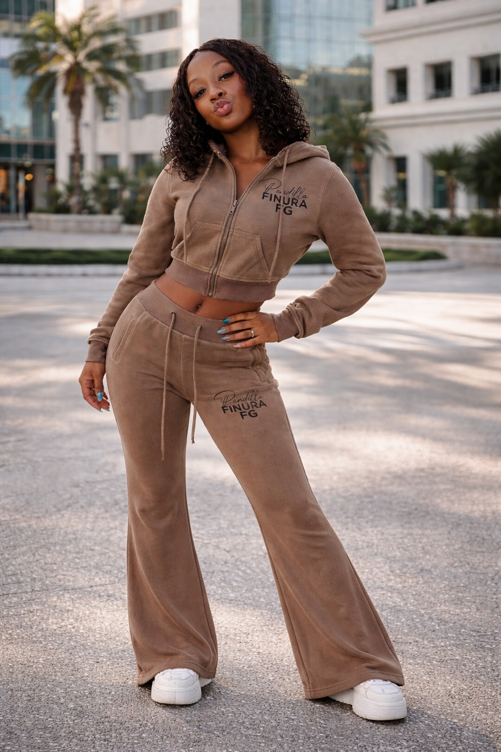 Vintage Washed Cropped Fleece Hoodie