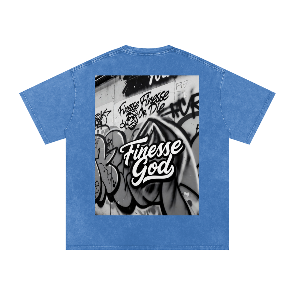 Snow Washed Oversized Cotton T-Shirt
