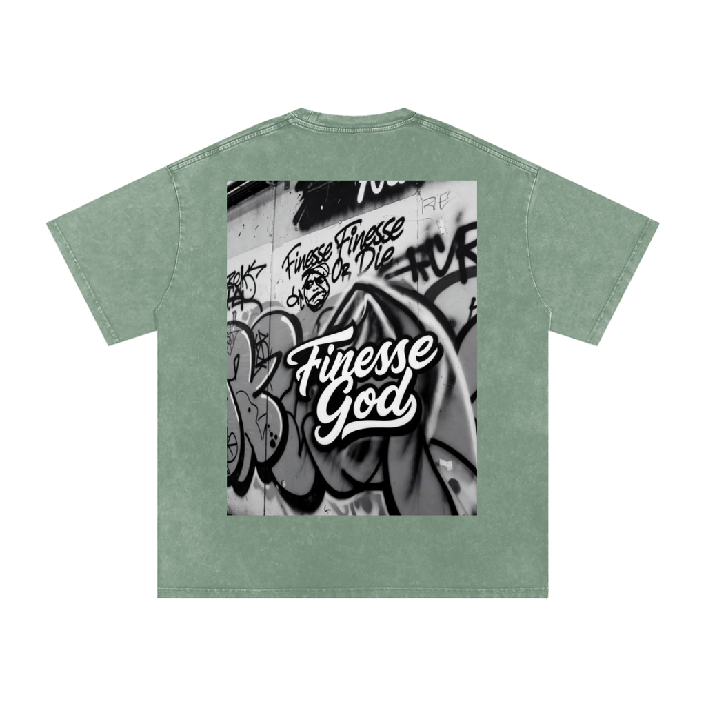 Snow Washed Oversized Cotton T-Shirt