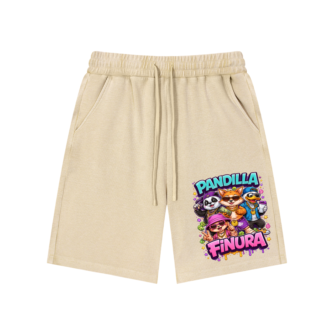 Mineral Wash Waffle Knit Shorts