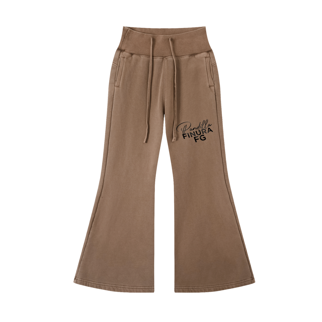 Vintage Washed Flared Fleece Pants