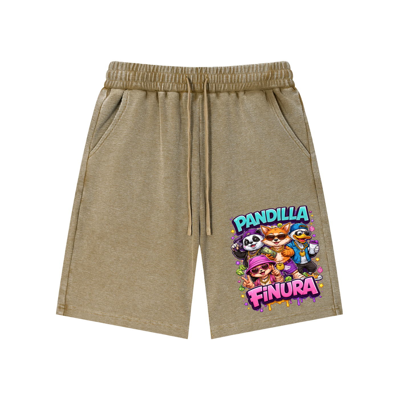 Mineral Wash Waffle Knit Shorts