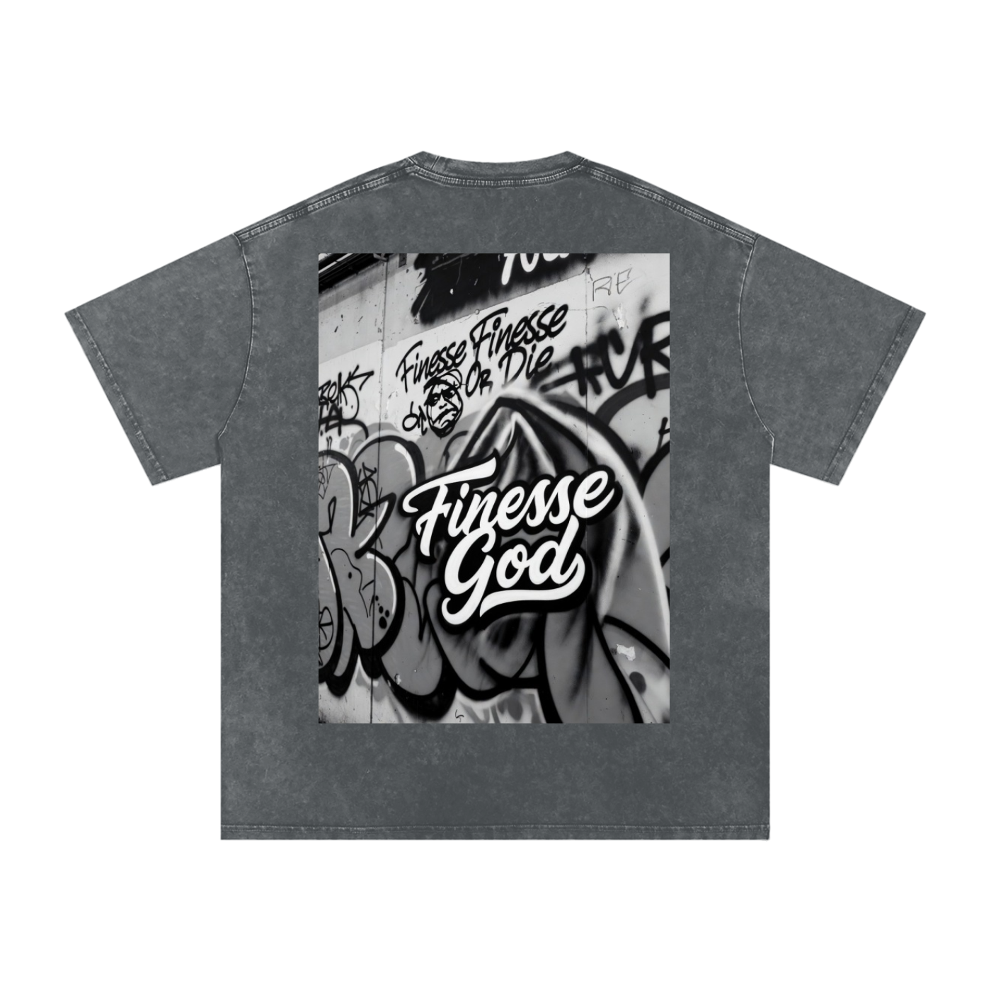 Snow Washed Oversized Cotton T-Shirt