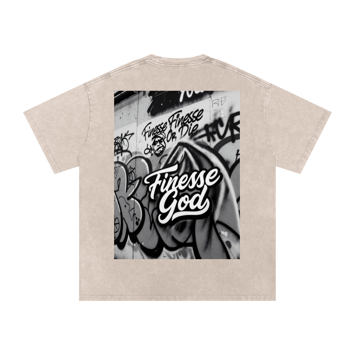 Snow Washed Oversized Cotton T-Shirt